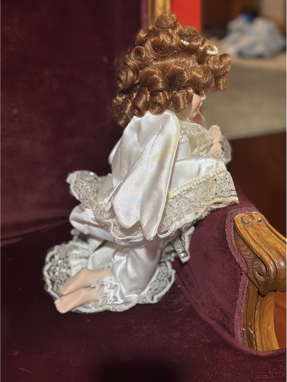 Vintage Dan Dee Collector's Choice Porcelain Praying Angel Doll (5000-2785)